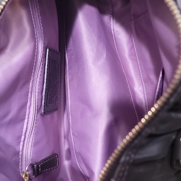 COACH  EUC Ashley Signature Gathered Leather Sateen Satchel - Picture 6 of 10